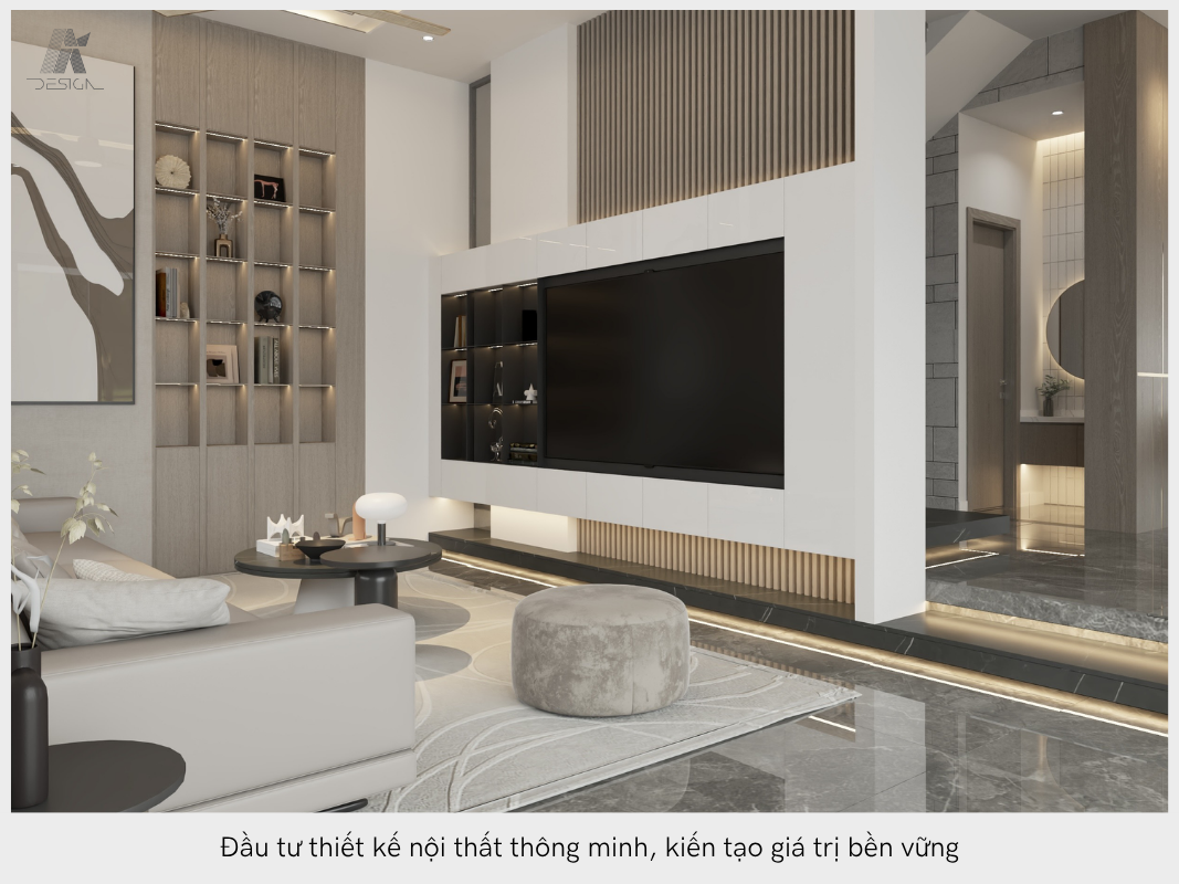Giá thiết kế nội thất bao gồm thiết kế nội thất thông minh, kiến tạo giá trị bền vững