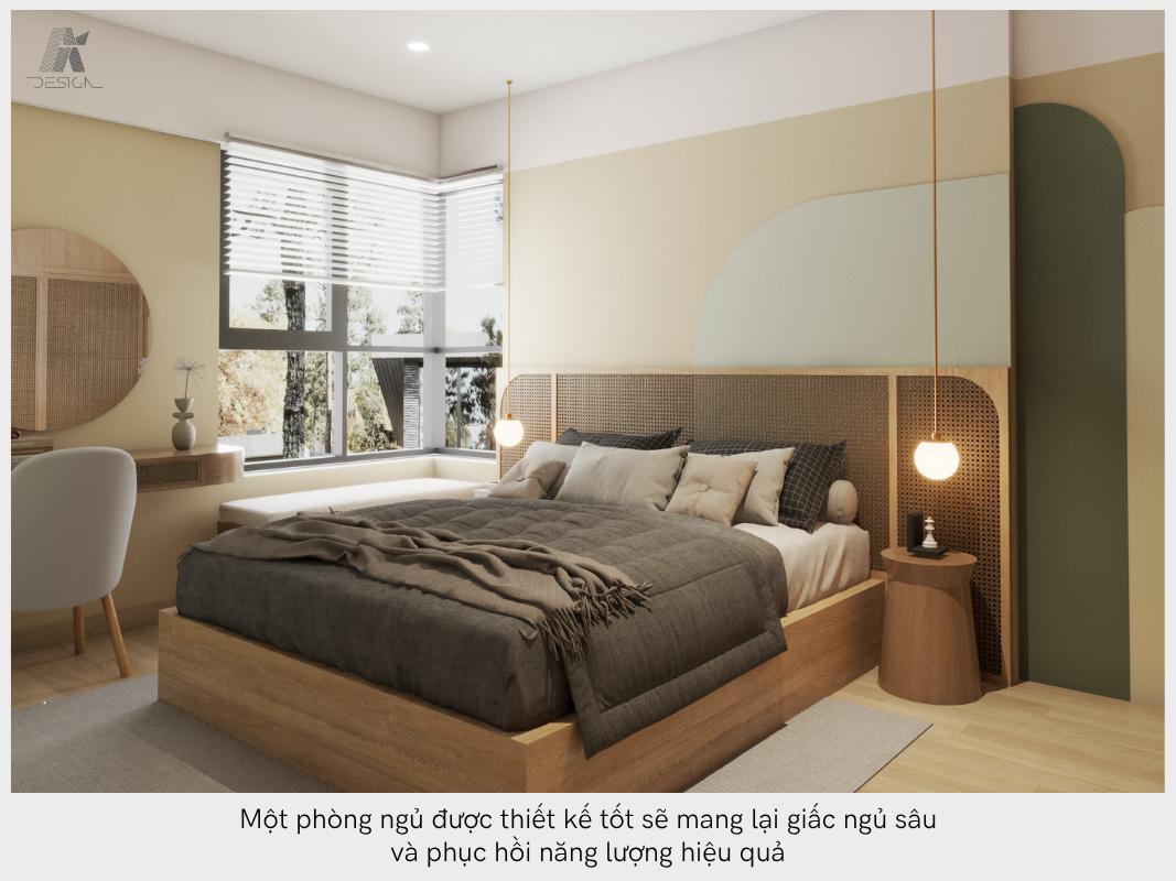 Thiết kể đảm bảo sức khỏe gia chủ giúp tăng cường chất lượng giấc ngủ