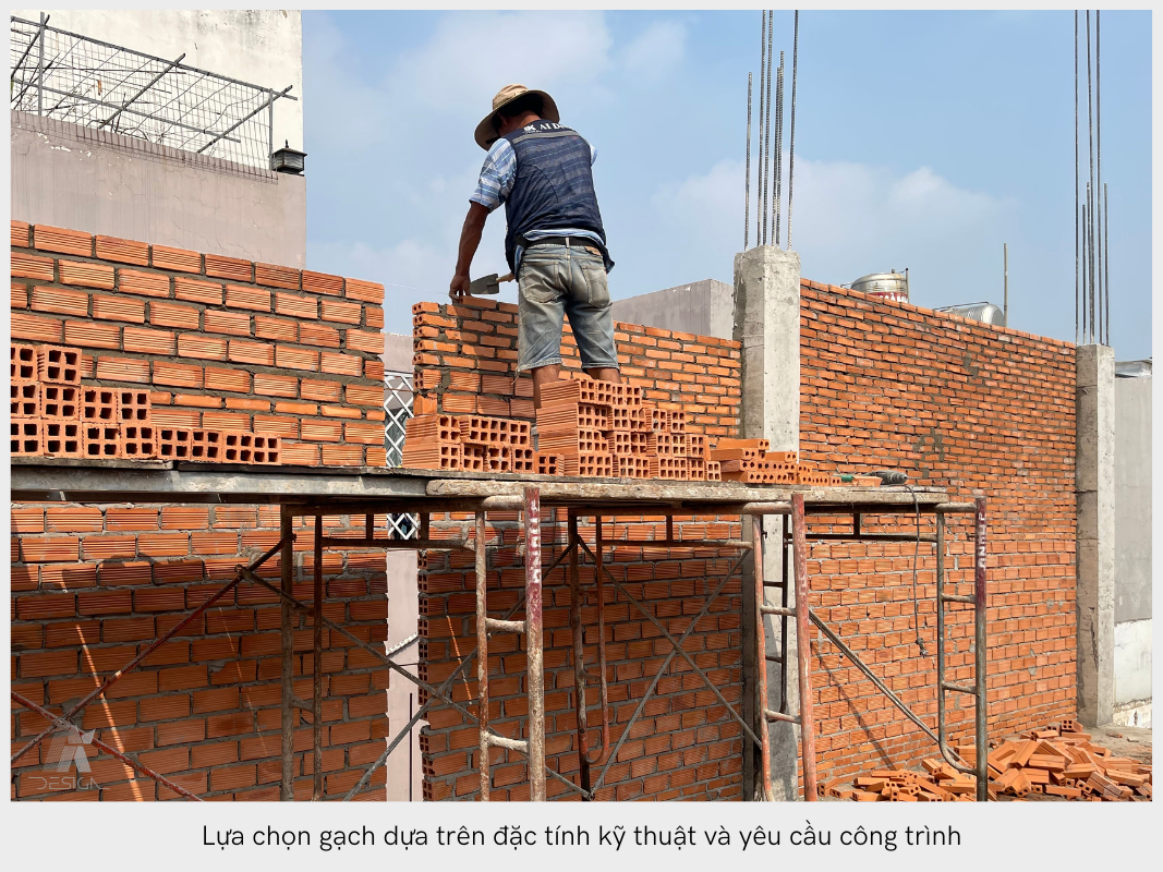 Lựa chọn gạch dựa trên đặc tính kỹ thuật và yêu cầu công trình