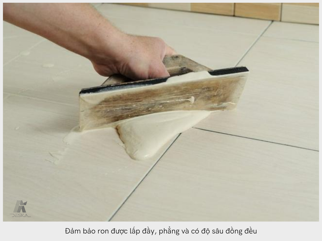 Một trong những kỹ thuật ốp lát gạch quan trọng là chà ron