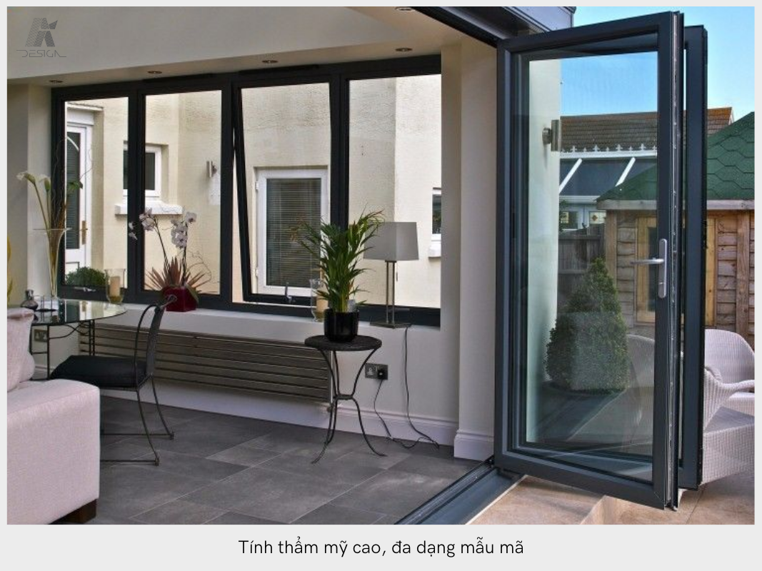 Thi công cửa nhôm Xingfa mang lại tính thẩm mỹ cao